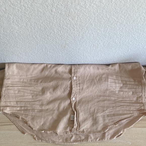 Frank & Eileen - Eileen Woven Relaxed Button Up Shirt Sand Tattered Medium - Picture 7 of 10